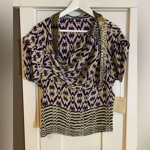 Dries van Noten silk beaded blouse